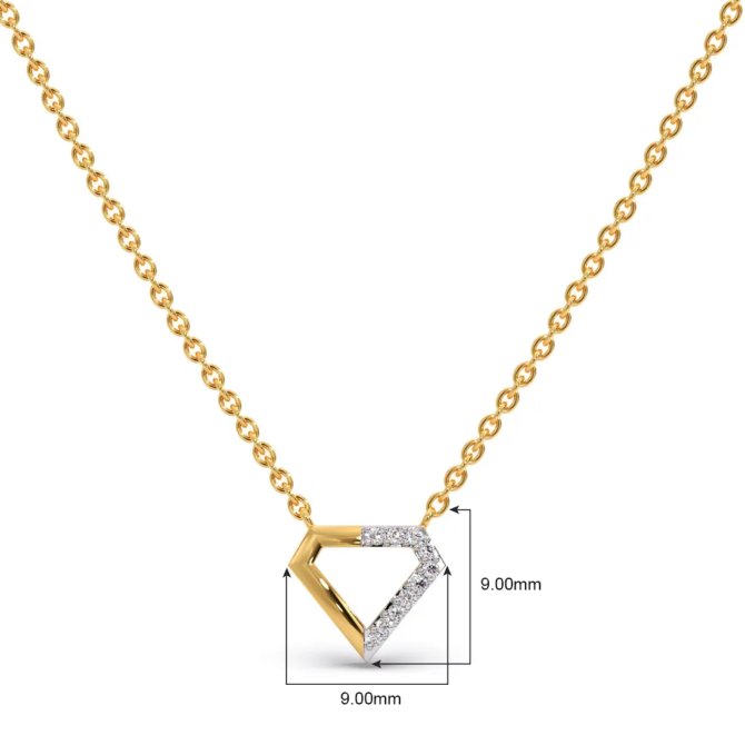 Aesthetical Rhombus Diamond Pendant Necklace