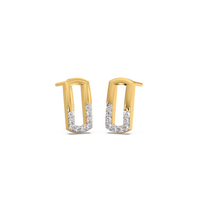 Enchanted Geometry Diamond Stud Earrings